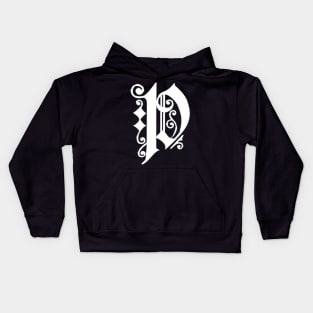 Silver Letter P Kids Hoodie